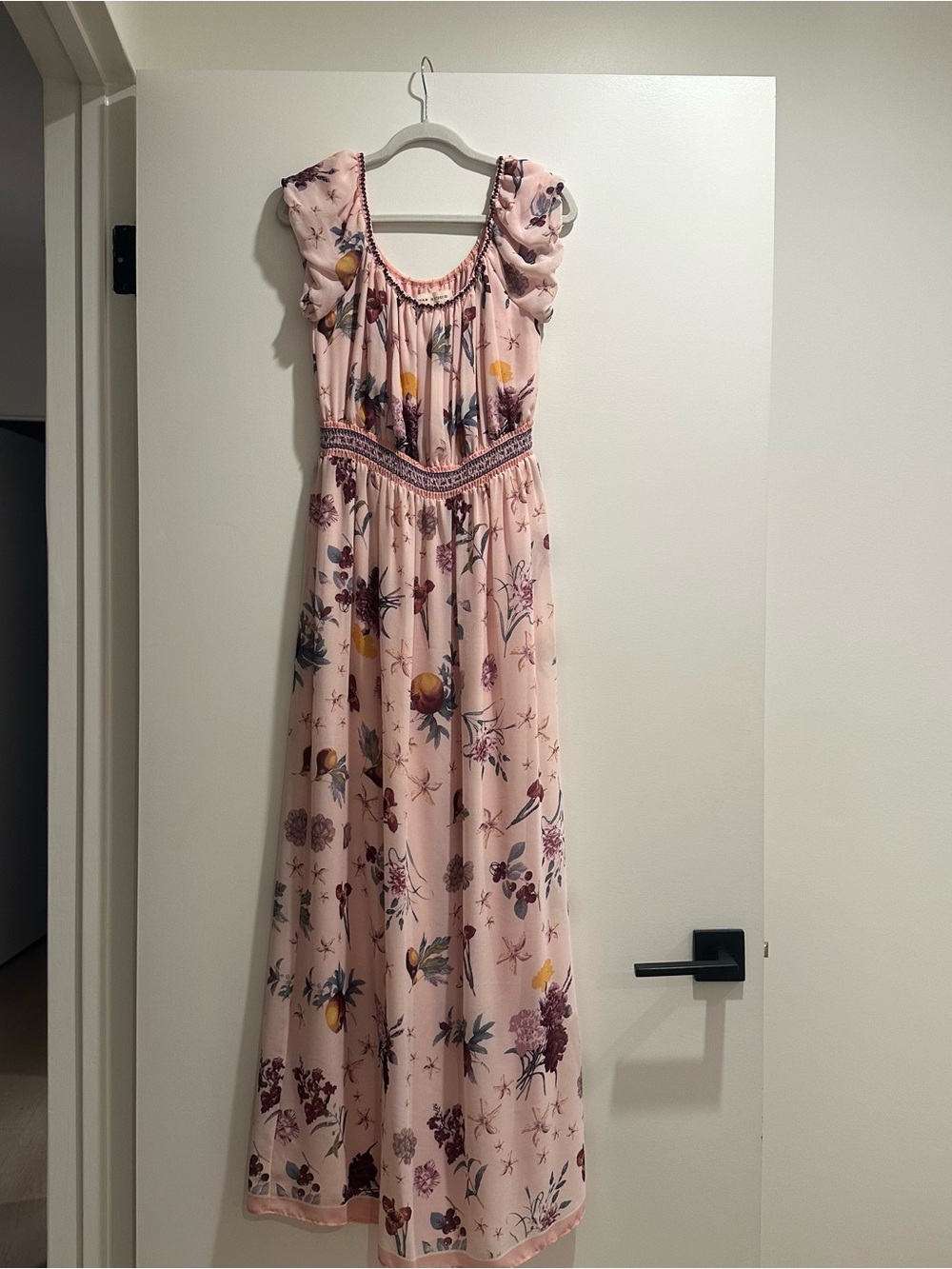 Max Studio Blush Pink Floral Off-Shoulder Maxi Dress - Picture 4 of 5